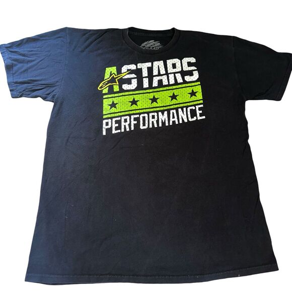 Alpinestars Performance Vintage Y2K Graphic Tee Large Motocross Racing T-Shirt - Picture 4 of 12